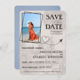 Dusty Blue Cancun Pass Save the Date
