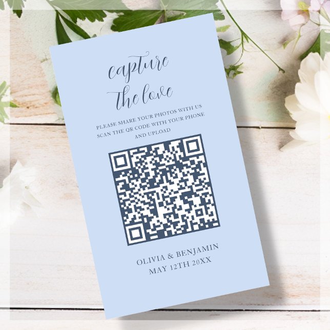 Dusty Blue | Capture the Liebe QR Code Begleitkarte (Von Creator hochgeladen)