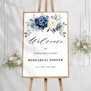Dusty Blue Champagne Probe Dinner Welcome Pos Poster