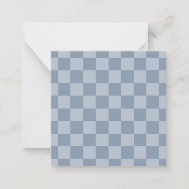 Dusty Blue Checkerboard Mitteilungskarte