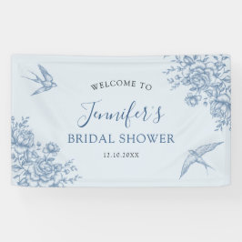 Dusty Blue Chinoiserie Babydusche Große Banner