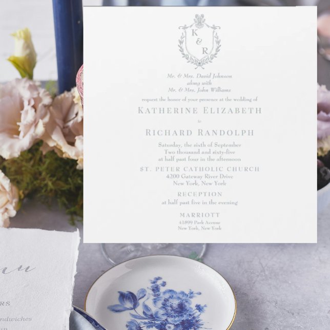 Dusty Blue Church 2 Venue Square Wedding Magnet   (Von Creator hochgeladen)