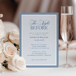 Dusty Blue | Classic Luxe Elegant Rehearsal Dinner Einladung