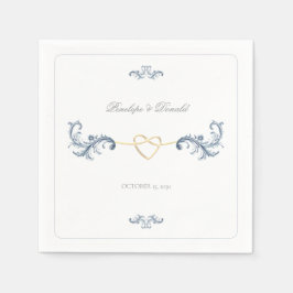 Dusty Blue Classic Wedding Serviette