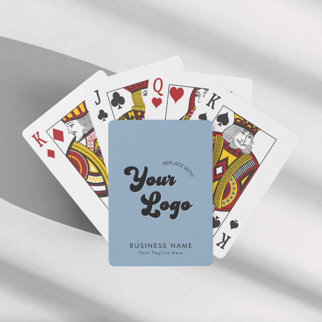 Dusty Blue Custom Business Company 70er-Logo und T Spielkarten (Von Creator hochgeladen)