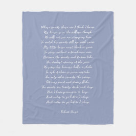 Dusty Blue Custom Poem Song Lyric Quote Fleecedecke