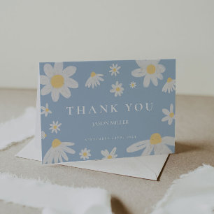 Dusty Blue Daisy Danke-Card Mitteilungskarte