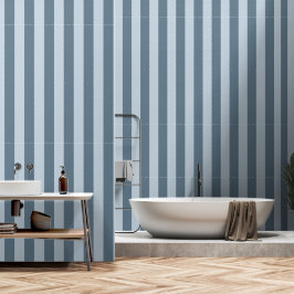 Dusty Blue & Dark Dusty Gray Wide 4 Zoll Streifen Tapete