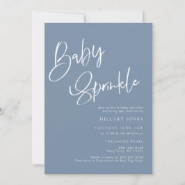 Dusty Blue Denim Bohemisch Baby Sprinkle Einladung