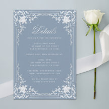 Dusty Blue Details Elegante Vintage Silberhochzeit