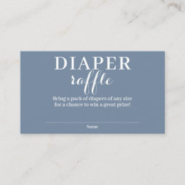 Dusty Blue Diaper Raffle Enclosure Card Begleitkarte