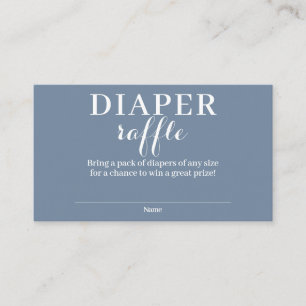 Dusty Blue Diaper Raffle Enclosure Card Begleitkarte