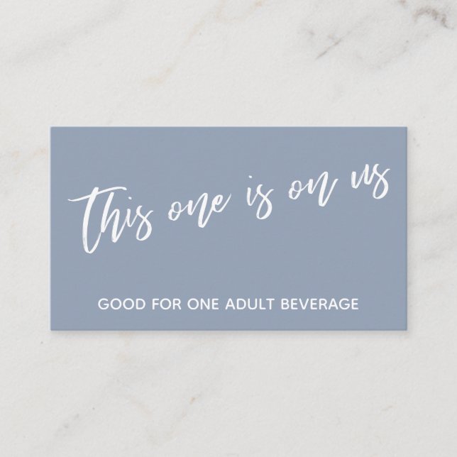 Dusty Blue Dieses hier ist auf unserem Drink Ticke Begleitkarte (Vorderseite)