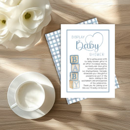 Dusty Blue Display Shower Card | Unwrapped Gifts Begleitkarte