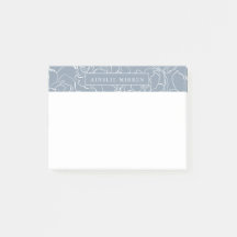 Dusty Blue Einfach floral Personalisiert