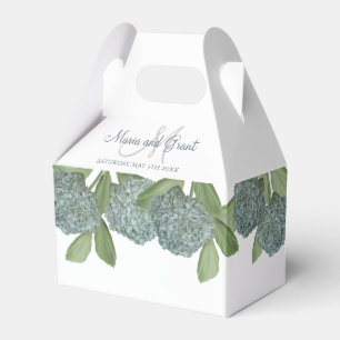 Dusty Blue Elegant Blue Floral Custom Wedding Geschenkschachtel