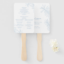 Dusty Blue Elegant Botanischer Garten Fächer