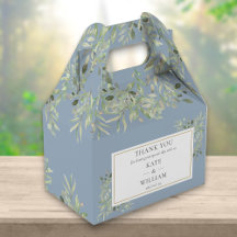 Dusty Blue Elegant Greenerity Wedding Vielen Dank