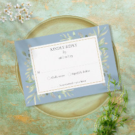 Dusty Blue Elegant UAWG RSVP Karte