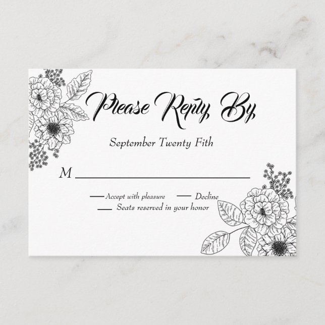 Dusty Blue Elegant White Gray Blumenherz Hochzeit Begleitkarte (Vorderseite)