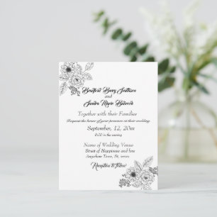 Dusty Blue Elegant White Gray Blumenherz Hochzeit Save The Date