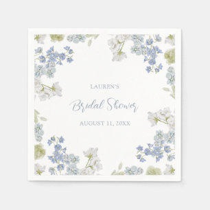 Dusty Blue Elegante Garten Vintages Brautparty Serviette
