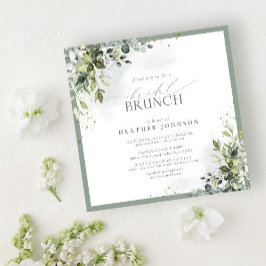 Dusty Blue Eucalyptus Botanical Bridal Brunch Einladung