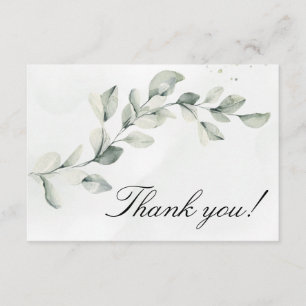 Dusty Blue Eucalyptus Botanical Wedding RSVP Enclo Begleitkarte