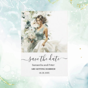 Dusty Blue Eucalyptus Greenery Save the Date