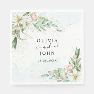 Dusty Blue Eucalyptus Greenery Succulent Wedding Serviette