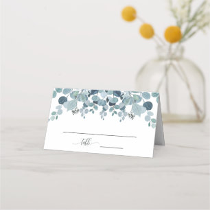 Dusty Blue Eucalyptus Greenery Wedding Platzkarte