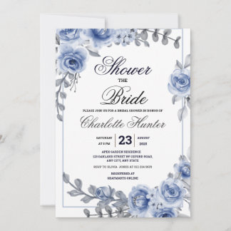 Dusty Blue Eucalyptus Sukkulentes Brautparty Invi Einladung