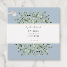 Dusty Blue Eucalyptus Together Forever Wedding Geschenkanhänger