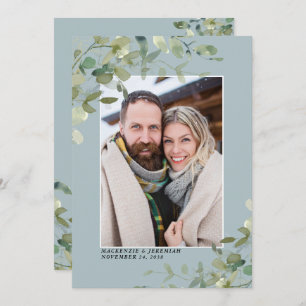 Dusty Blue Eucalyptus Wedding Foto Save the Date