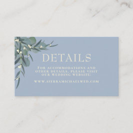 Dusty Blue | Eukalyptus Botanical Wedding Details Begleitkarte