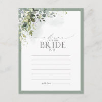 Dusty Blue Eukalyptus Floral Ratschlag an die Brau