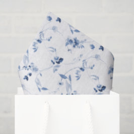 Dusty Blue Fine Art Floral Gift Seidenpapier