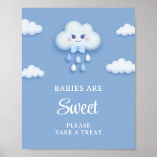 Dusty-Blue-Flöckchen-Babys sind süß Poster
