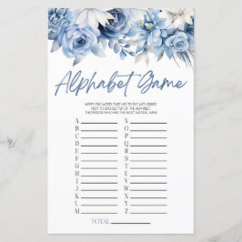 Dusty Blue Floral Alphabet Baby Showspiel