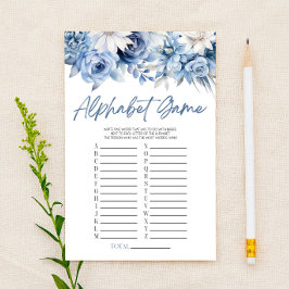 Dusty Blue Floral Alphabet Baby Showspiel