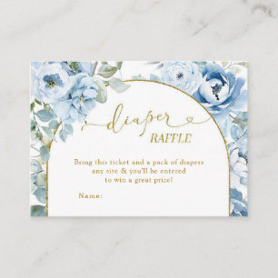 Dusty Blue Floral Baby Dusche Windelwanne Windelwa Begleitkarte