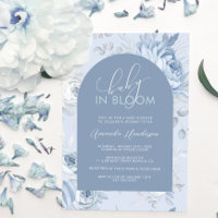 Dusty Blue Floral Baby in Bloom Baby Shower