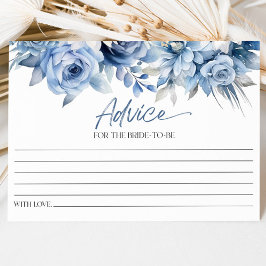 Dusty Blue Floral Blume Brautparty Hinweiskarte