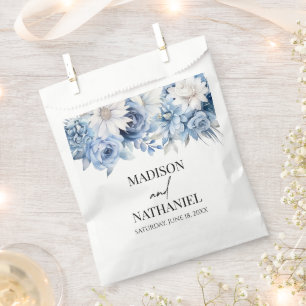 Dusty Blue Floral Blume Garden Wedding Geschenktütchen