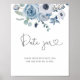 Dusty blue floral date jar sign. Date night ideas Poster (Vorne)