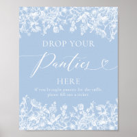 Dusty Blue Floral Drop Ihre Panties Hier Spielezei