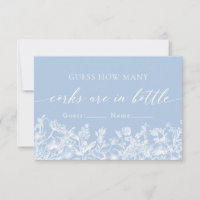 Dusty Blue Floral Guess Wie viele Corks Spiel