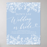 Dusty Blue Floral Sage nicht Hochzeit oder Brautsp
