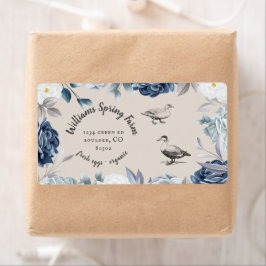 Dusty blue floral skriptingente Ente Egg Carton