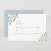 Dusty Blue Floral UAWG wedcard